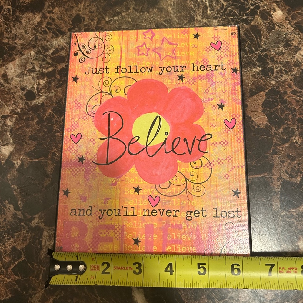inspirational art piece titled "Believe" by artist Louise Carey - Picture 3 of 4